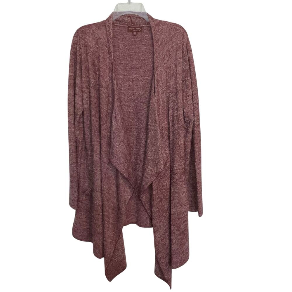 Barefoot Dreams Cozychic Lite Knit Island Wrap Heathered Maroon L/XL Style 903 - Picture 6 of 6
